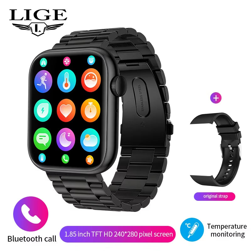 2025 Smartwatch with Wireless Charging, Bluetooth Calling, Fitness Tracking, and Customizable Watch Face for Men and Women