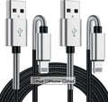 2-Pack 6-Foot Apple MFi Certified Fast Charger Cable, USB-C to Lightning, Compatible with iPhone 14/14 Pro Max/13 Mini/12/11/Xs/Xr/8/7 Plus and iPad