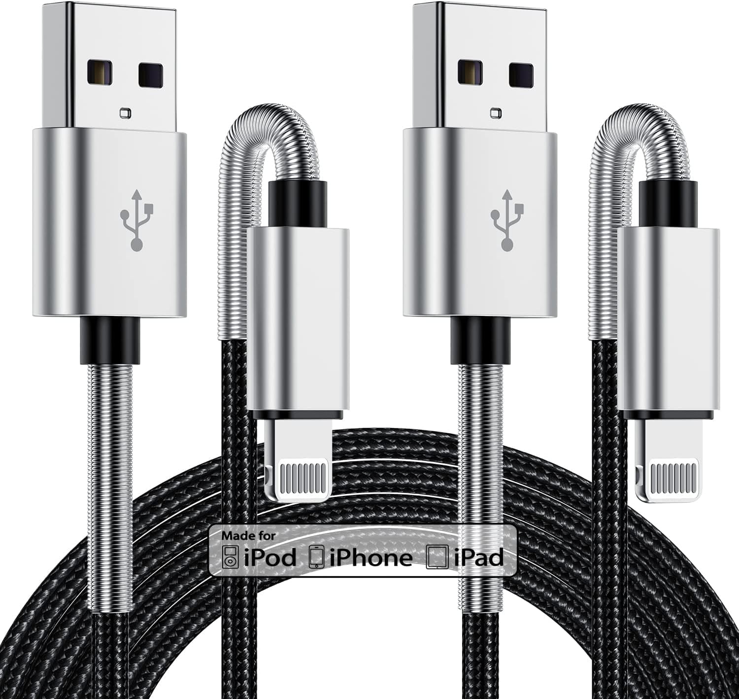 2-Pack 6-Foot Apple MFi Certified Fast Charger Cable, USB-C to Lightning, Compatible with iPhone 14/14 Pro Max/13 Mini/12/11/Xs/Xr/8/7 Plus and iPad