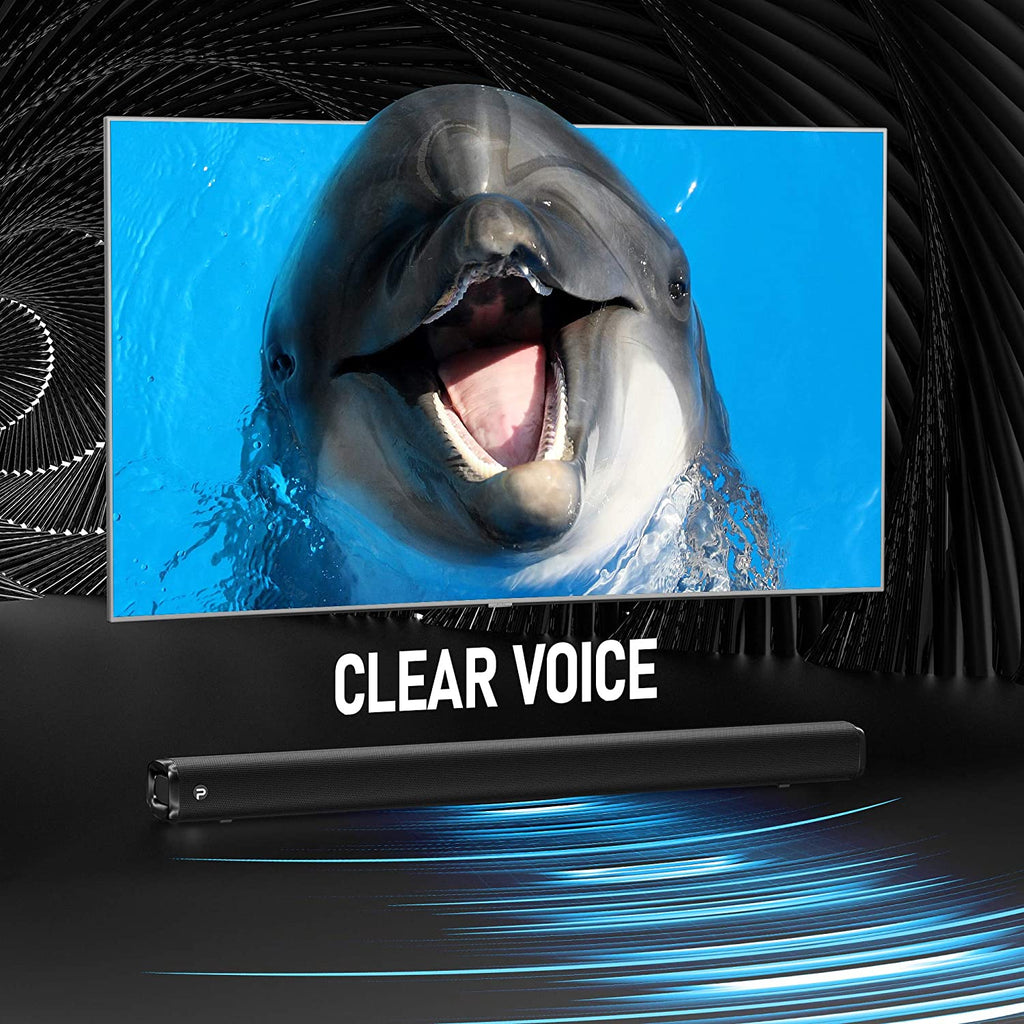 2.1 Channel Soundbar with Subwoofer and 3D Surround Sound, Compatible with 4K & HD TVs, HDMI (ARC), Optical, AUX, USB Drive, Bluetooth 5.0 (Model: P28, 160W)