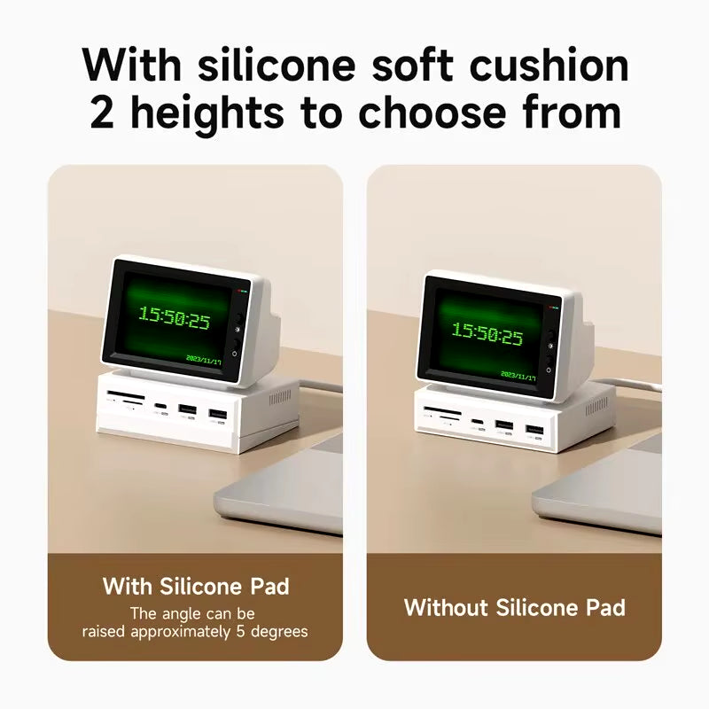 3.5-Inch IPS Mini Display for AIDA64 Mini PC: CPU, RAM, and HDD Data Monitoring with USB-C Hub for Laptop and MacBook