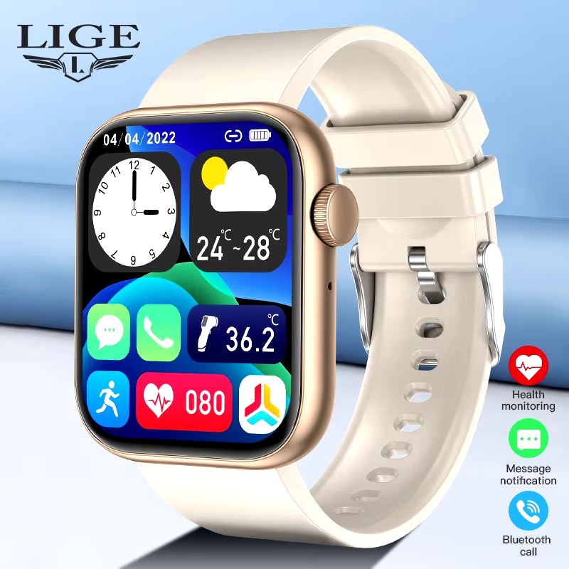 2025 Smartwatch with Wireless Charging, Bluetooth Calling, Fitness Tracking, and Customizable Watch Face for Men and Women
