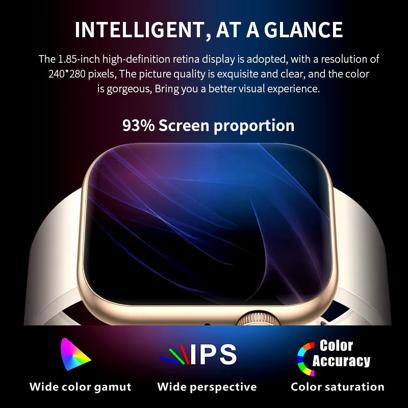 2025 Smartwatch with Wireless Charging, Bluetooth Calling, Fitness Tracking, and Customizable Watch Face for Men and Women