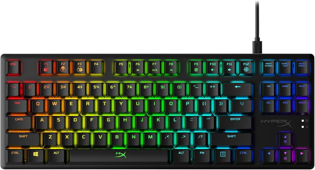 Alloy Origins Core Tenkeyless Mechanical Gaming Keyboard with Software-Controlled Lighting and Macro Customization, Compact Design, RGB LED Backlighting, Linear Red Switch, Black