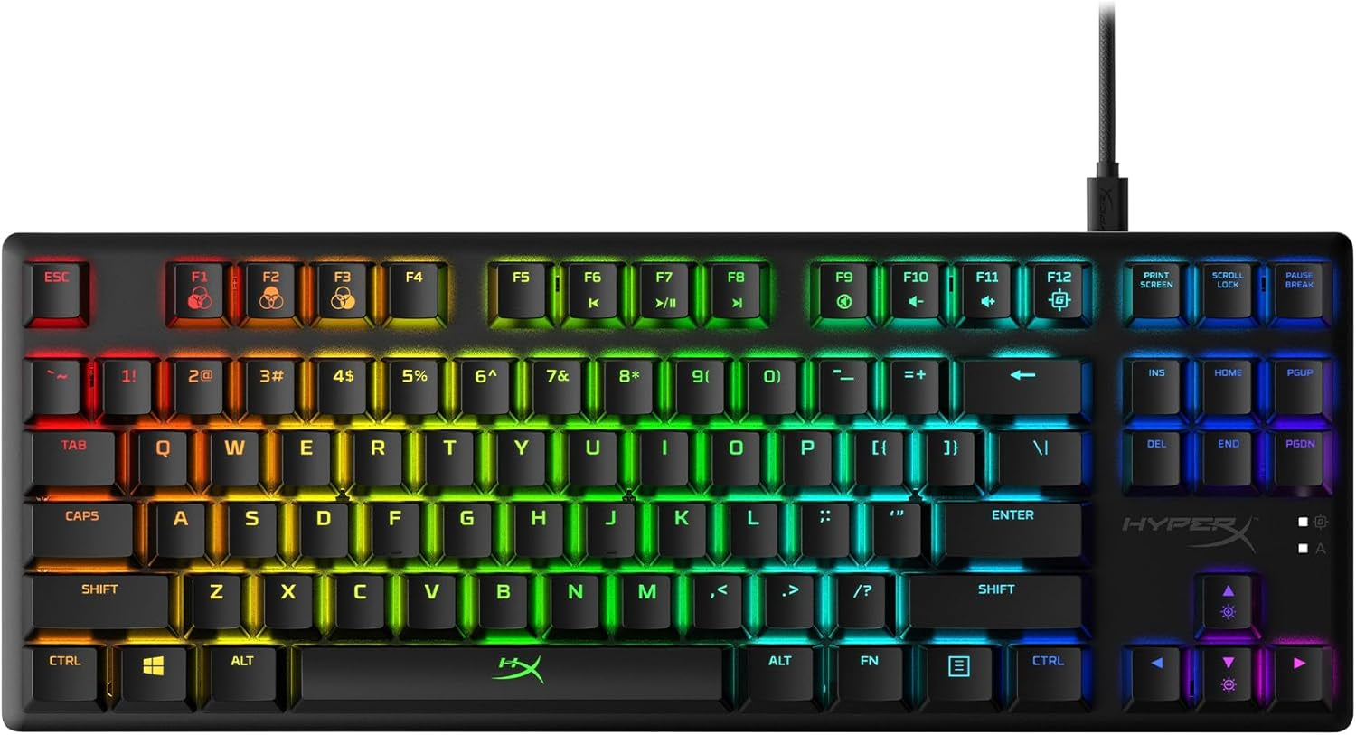 Alloy Origins Core Tenkeyless Mechanical Gaming Keyboard with Software-Controlled Lighting and Macro Customization, Compact Design, RGB LED Backlighting, Linear Red Switch, Black