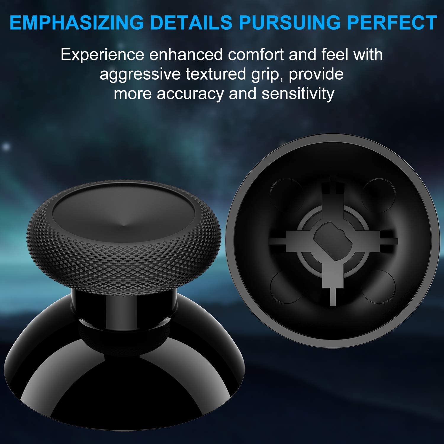 Xbox One Controller Joystick Replacement Set - 6 Original Rubberized Analog Thumbsticks with T8 and T6 Repair Screwdriver Kit