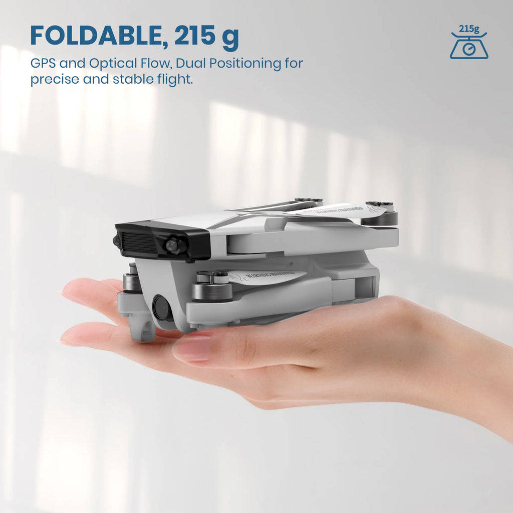 Syma Z6Pro Foldable GPS Drone with 4K HD Camera, FPV Quadcopter with Brushless Motors, Auto Return Home Feature, Includes 2 Batteries for 48 Minutes of Flight Time, Grey