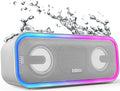 Soundbox Pro+ Bluetooth Speaker - 24W Immersive Stereo Sound with Enhanced Bass, IPX6 Waterproof Rating, 15-Hour Playtime, Multi-Color Lighting, Wireless for Outdoor Activities and Gatherings - Grey