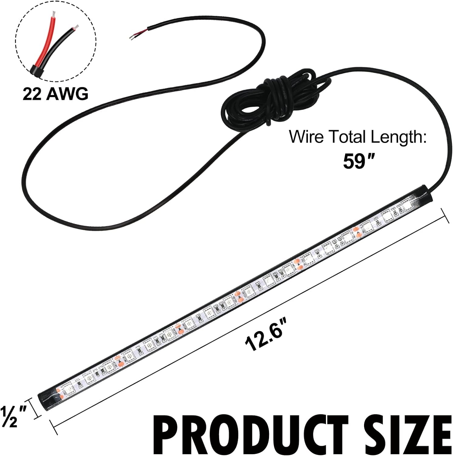 LED Waterproof Interior and Deck Lighting for Pontoon Boats, Yachts, Bass Boats, and Jet Skis (Blue, 3.5W) - IP67 Rated, Ideal for Night Fishing and Courtesy Use