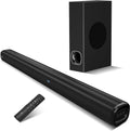 2.1 Channel Soundbar with Subwoofer and 3D Surround Sound, Compatible with 4K & HD TVs, HDMI (ARC), Optical, AUX, USB Drive, Bluetooth 5.0 (Model: P28, 160W)
