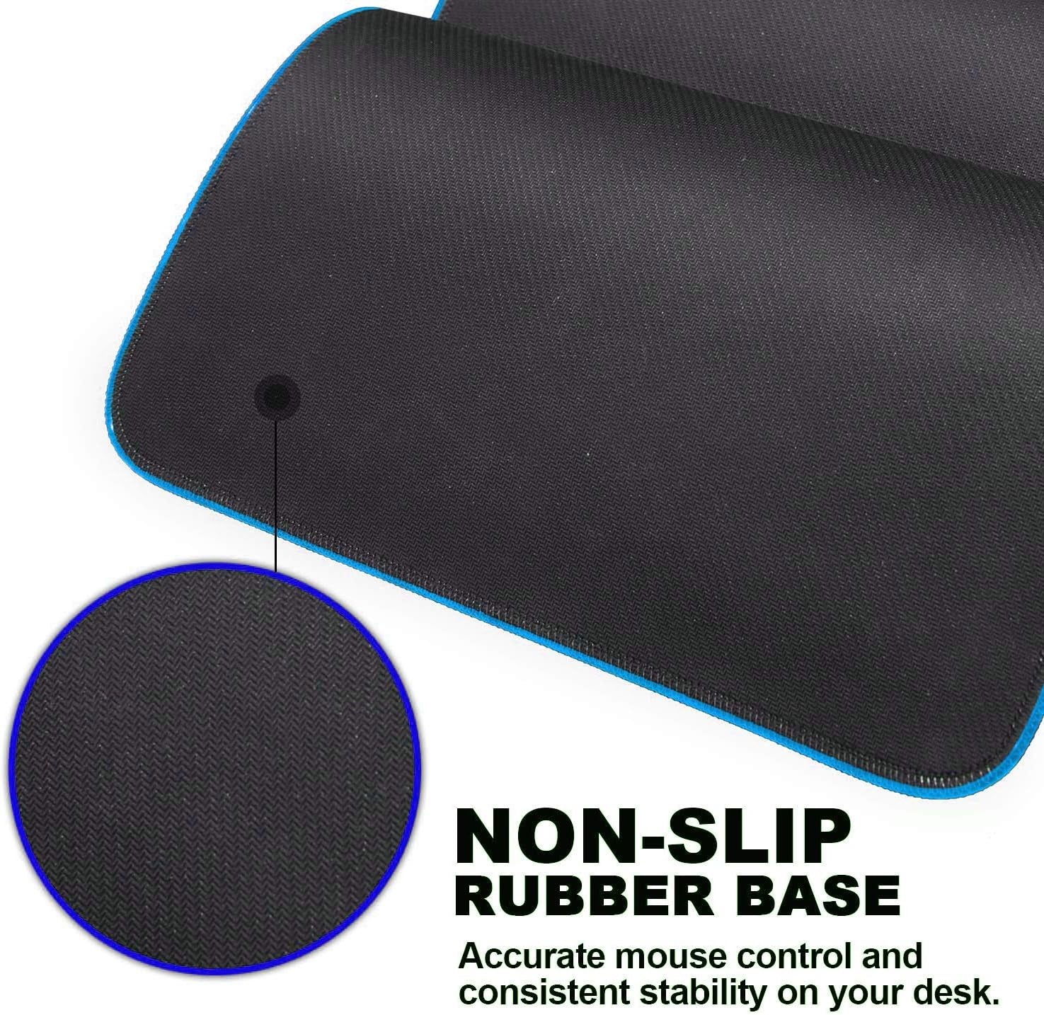 Extended RGB Gaming Mouse Pad - Large Waterproof Desk Mat with Anti-Slip Design for PC and Macbook - 31.5'' x 15.7'' (Black Map)