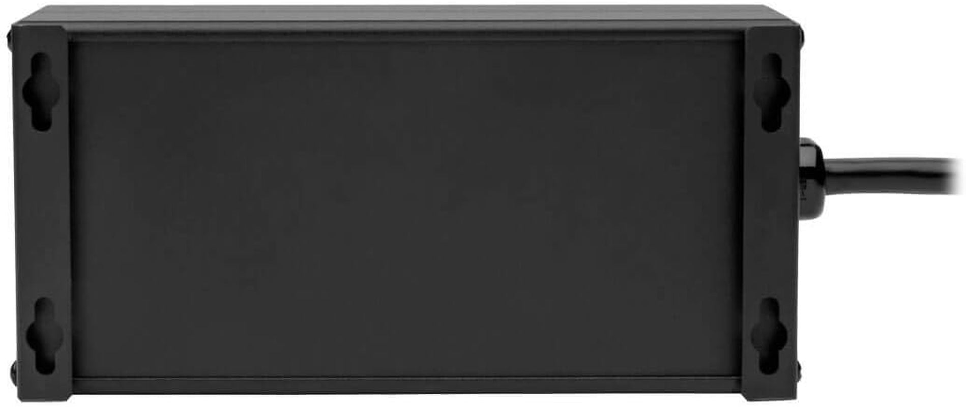 Isobar 4-Outlet Surge Protector Power Strip with Dual USB Charging Ports, 8-Foot Cord, Right-Angle Plug, Metal Construction, 3330 Joules Protection, Lifetime Warranty & $50,000 Insurance (Model: IBAR4ULTRAUSBB)