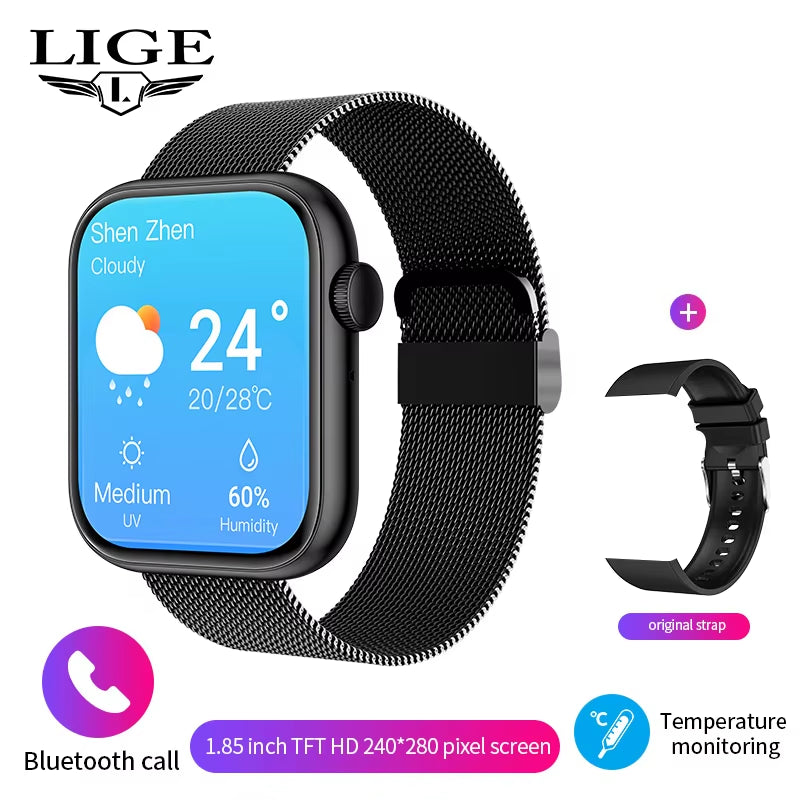 2025 Smartwatch with Wireless Charging, Bluetooth Calling, Fitness Tracking, and Customizable Watch Face for Men and Women